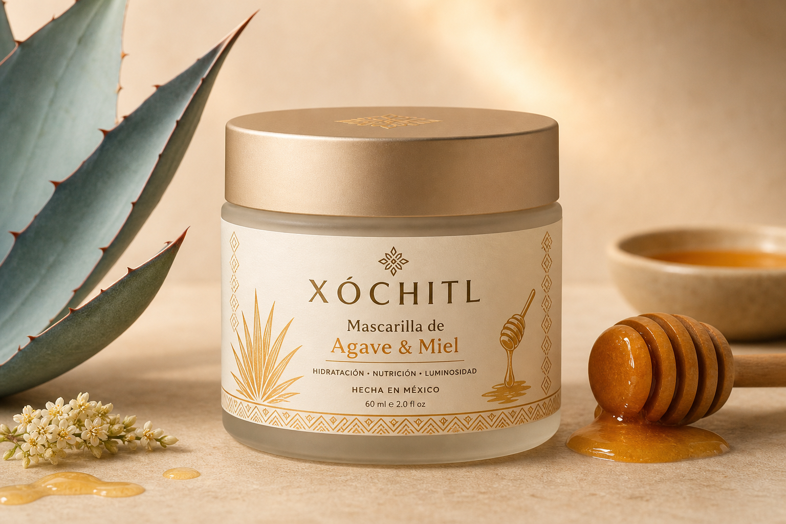 Mascarilla de agave y miel XÓCHITL